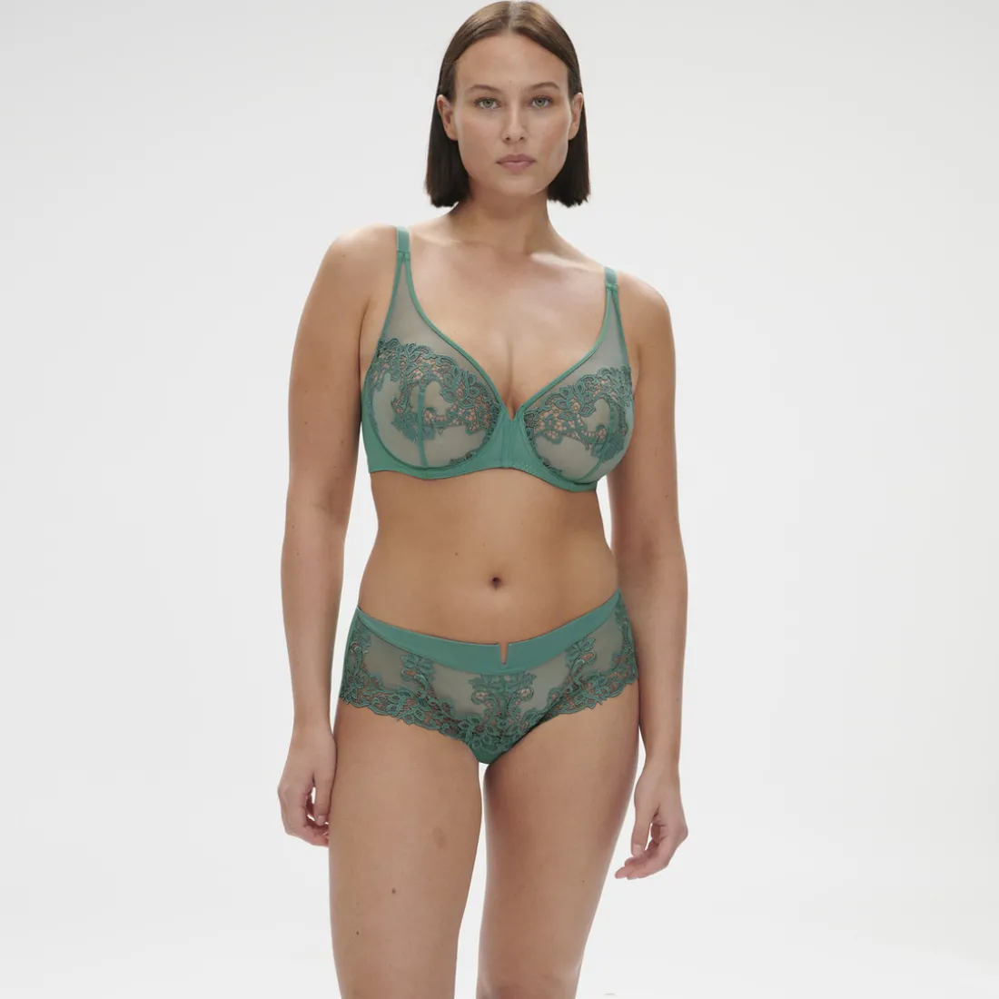 Shorty en dentelle - Vert