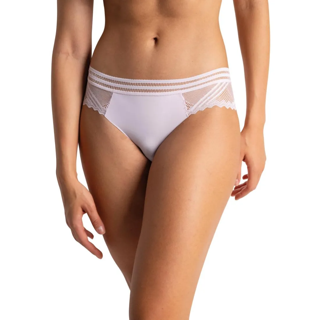 Shorty en dentelle graphique - Lilas