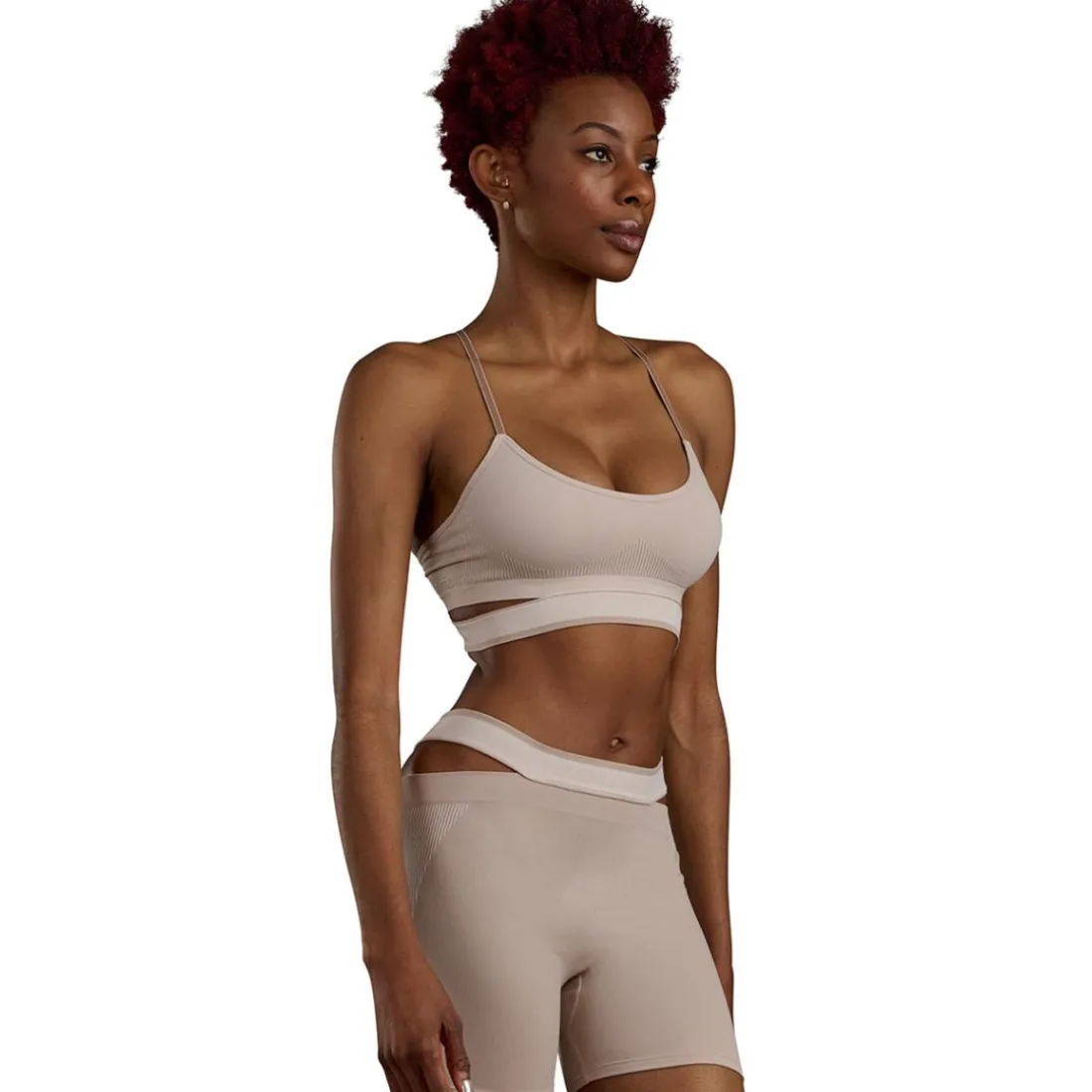 Shorty femme Contour Seamless Adidas Sport blanc