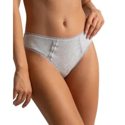 Shorty gris en coton