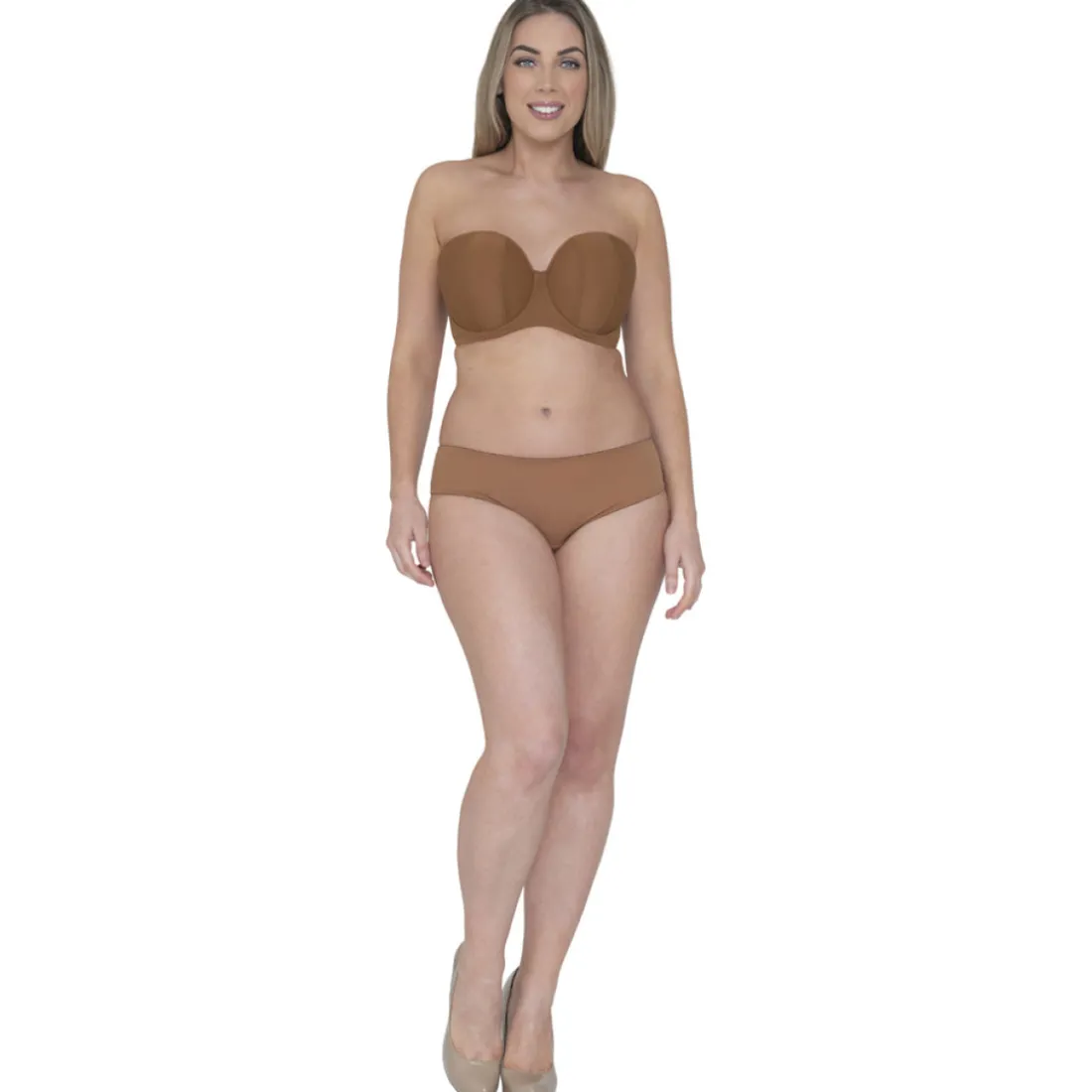 Shorty marron en nylon