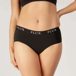 Shorty Menstruel flux moyen et abondant Flux Undies noir