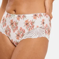 Shorty Oriane Bouquets Blanc & Vert