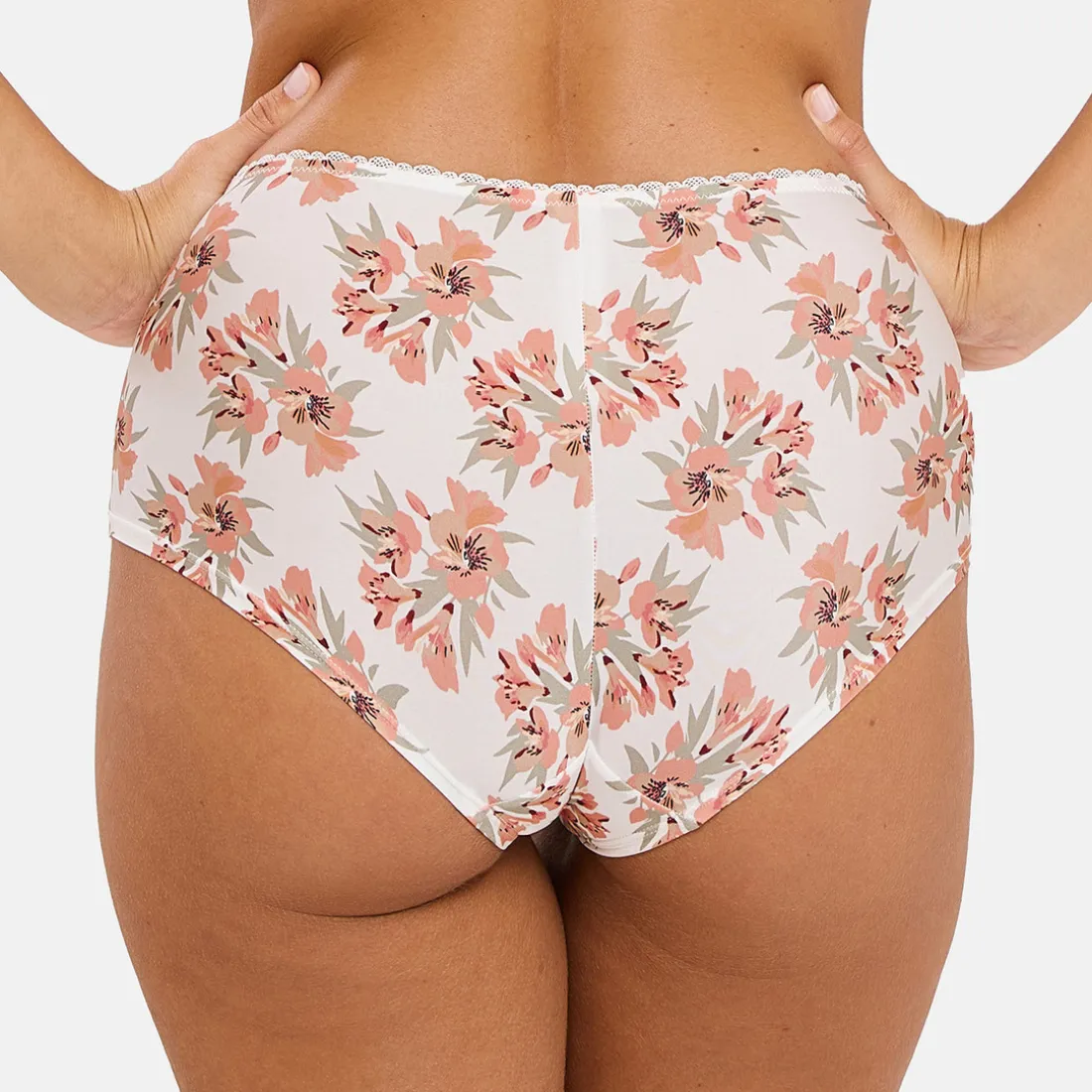 Shorty Oriane Bouquets Blanc & Vert