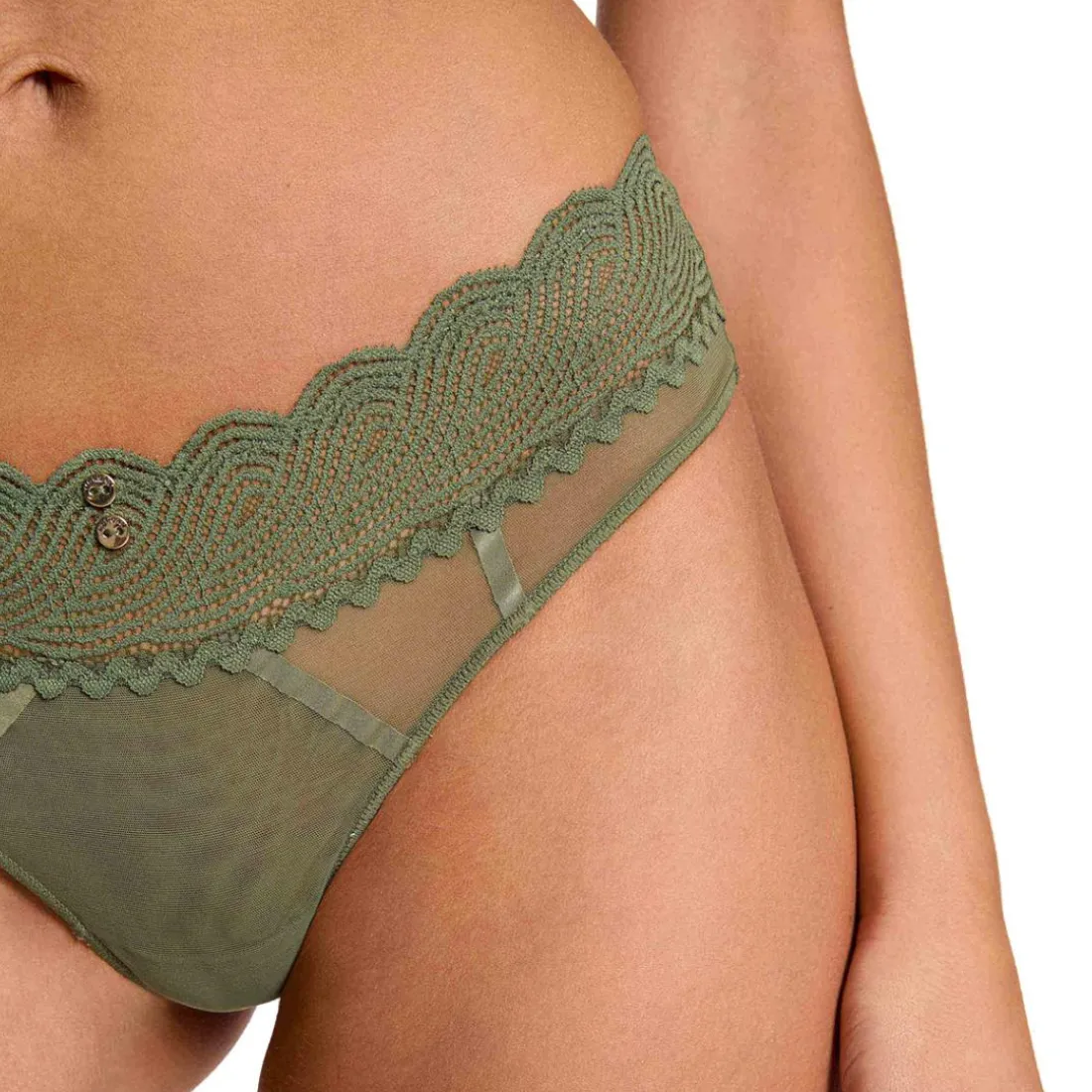 Shorty String kaki Lorie vert