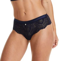 Shorty tanga bleu marine Ipomée
