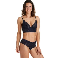 Shorty tanga bleu marine Ipomée
