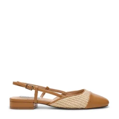 Slingback Belinda en cuir marron