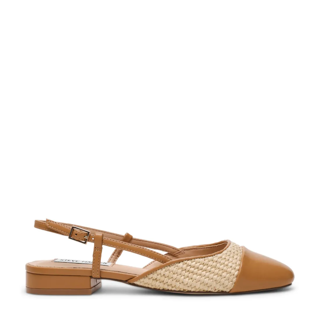 Slingback Belinda en cuir marron
