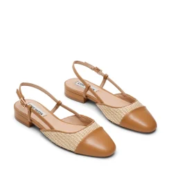 Slingback Belinda en cuir marron
