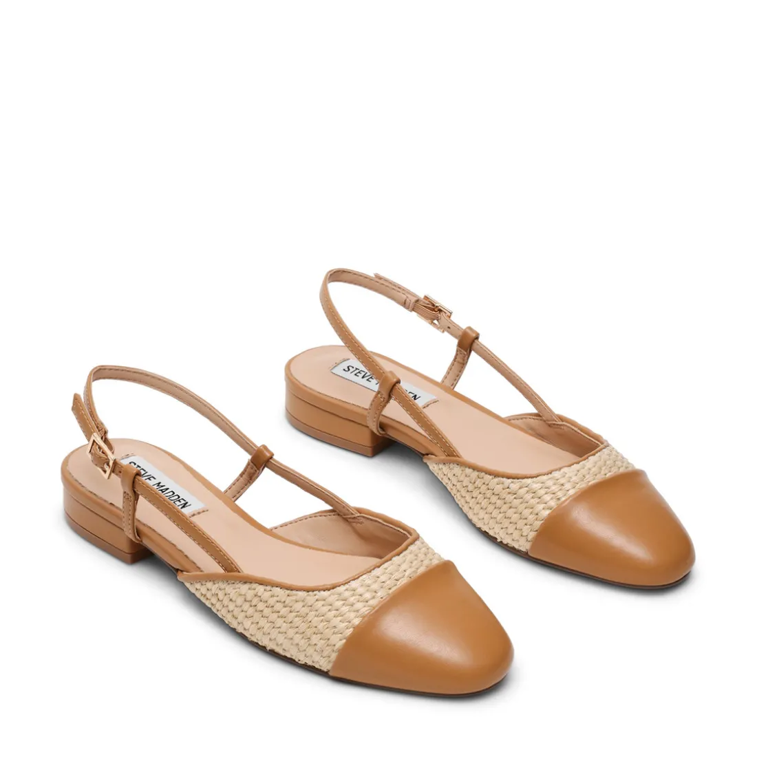 Slingback Belinda en cuir marron