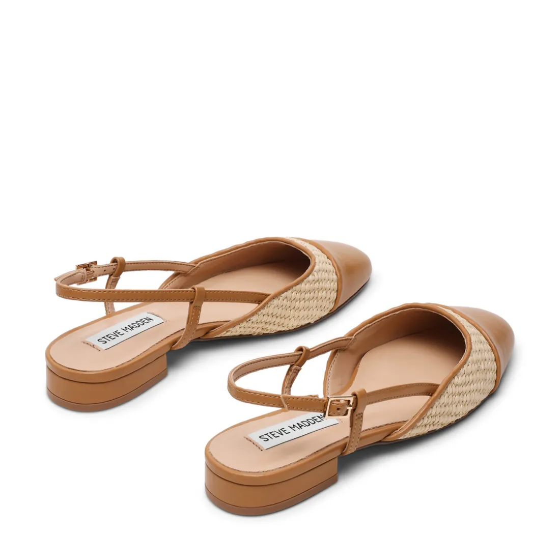Slingback Belinda en cuir marron