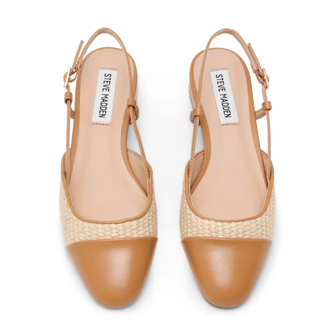 Slingback Belinda en cuir marron