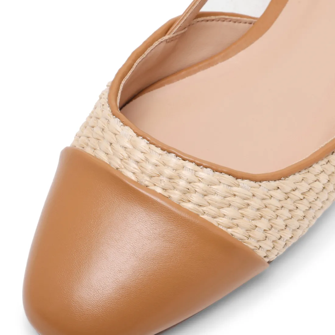 Slingback Belinda en cuir marron