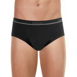 Slip absorbant Sérénité noir en coton pour homme