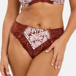 Slip Amélie Print Imprimé Floral Rouge Cabernet