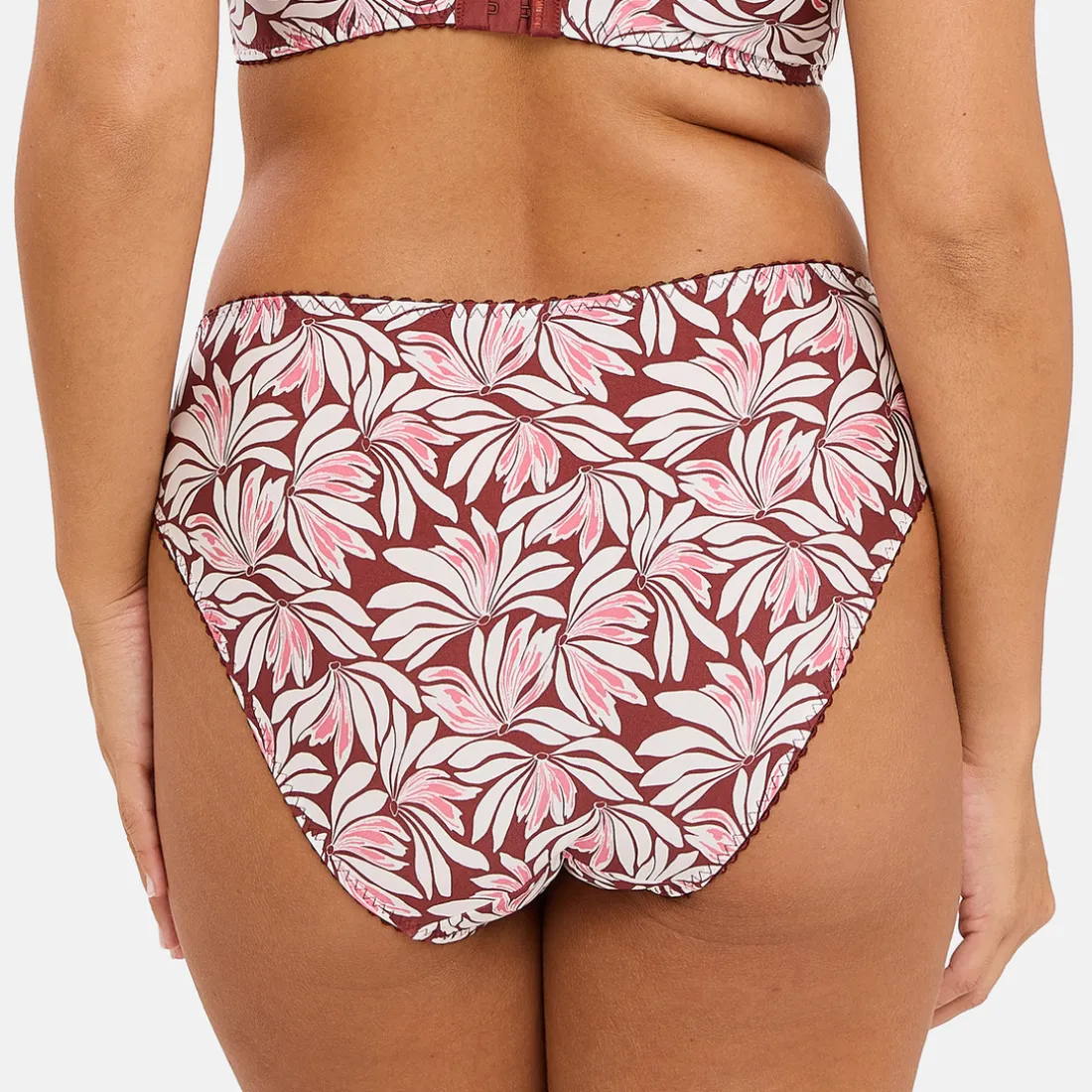Slip Amélie Print Imprimé Floral Rouge Cabernet