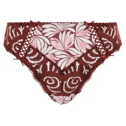 Slip Amélie Print Imprimé Floral Rouge Cabernet