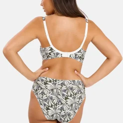 Slip Amélie Print Imprimé Floral Vert Thym