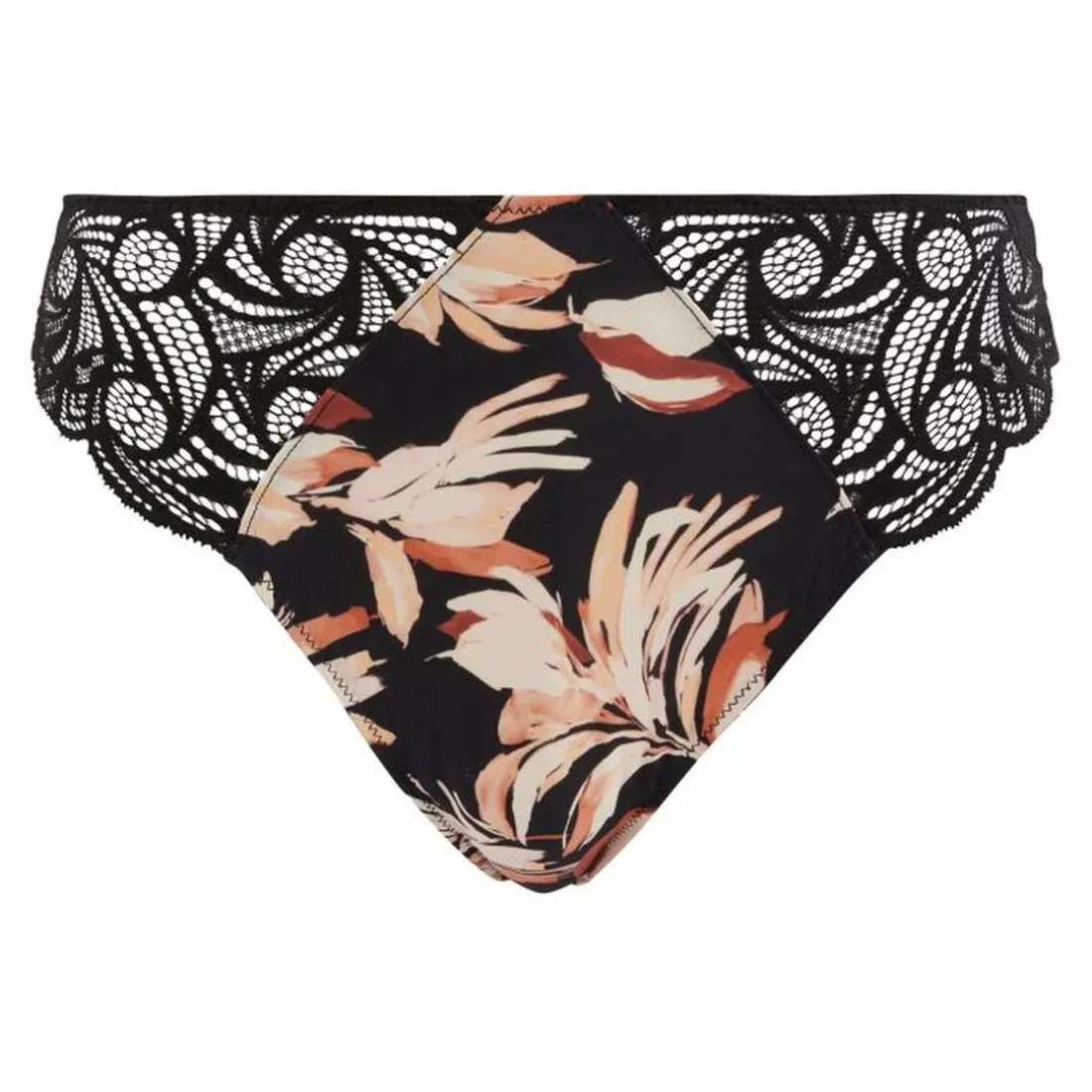 Slip Ariane Fantaisy Imprimé Feuilles & Noir