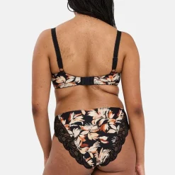 Slip Ariane Fantaisy Imprimé Feuilles & Noir
