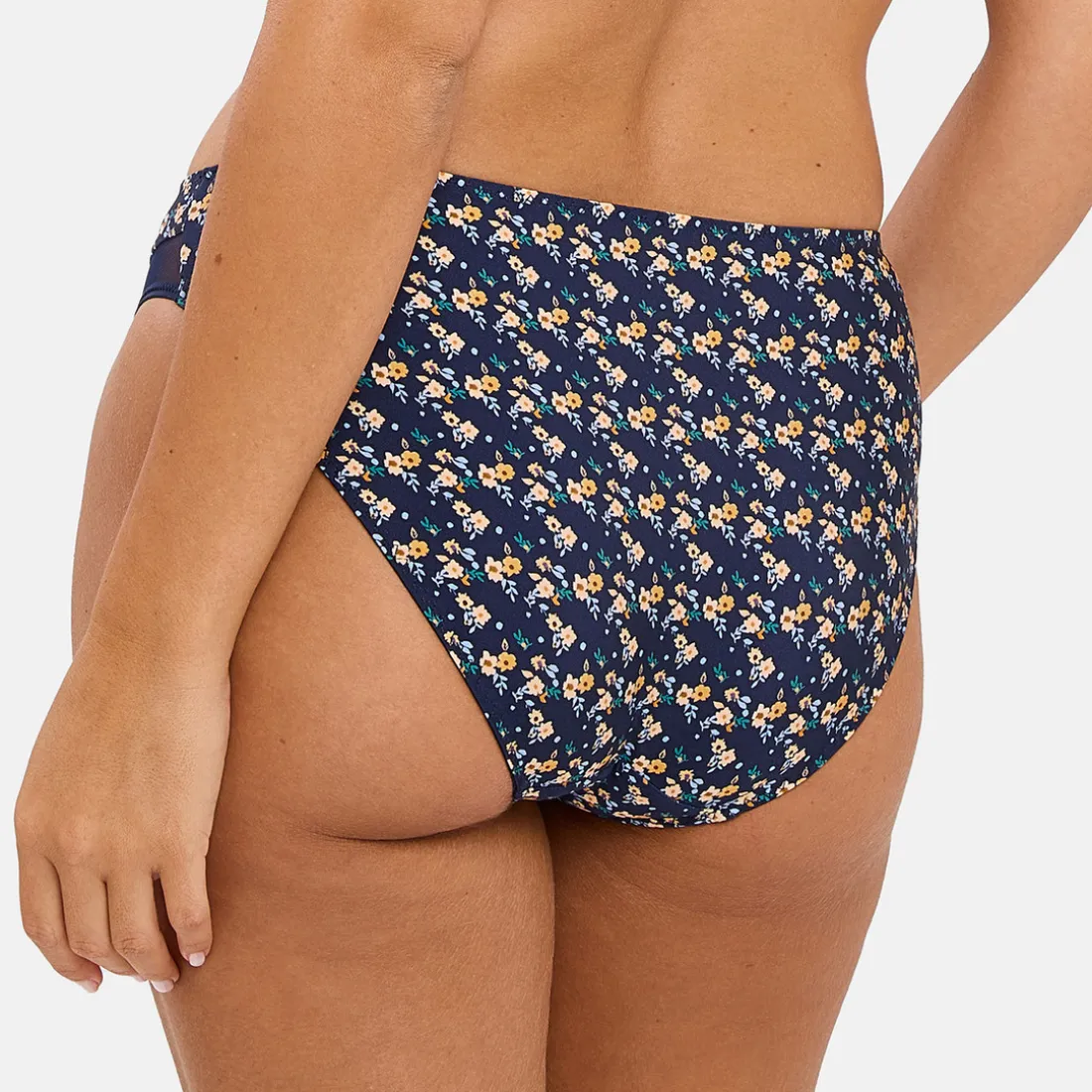 Slip Complice Imprimé Floral Bleu