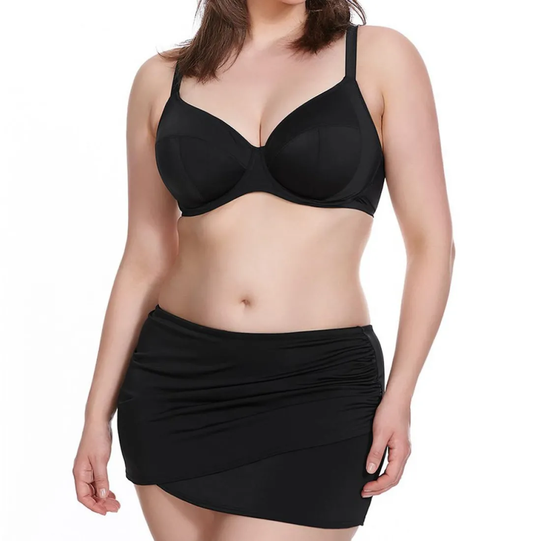 Slip de bain jupette twistée Elomi ESSENTIALS black-Elomi Bain noir