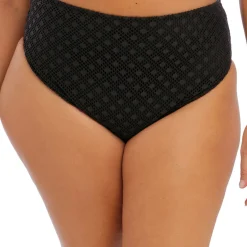 Slip de bain taille haute - Noir