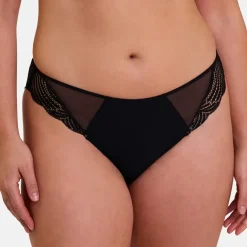 Slip en coton biologique noir