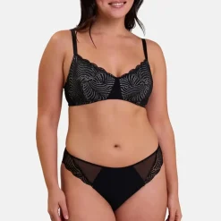 Slip en coton biologique noir