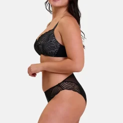 Slip en coton biologique noir