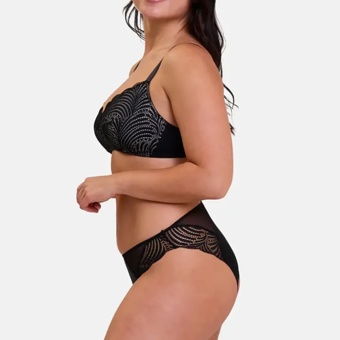 Slip en coton biologique noir