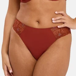 Slip Georgia Multicolore Fond Hénné marron