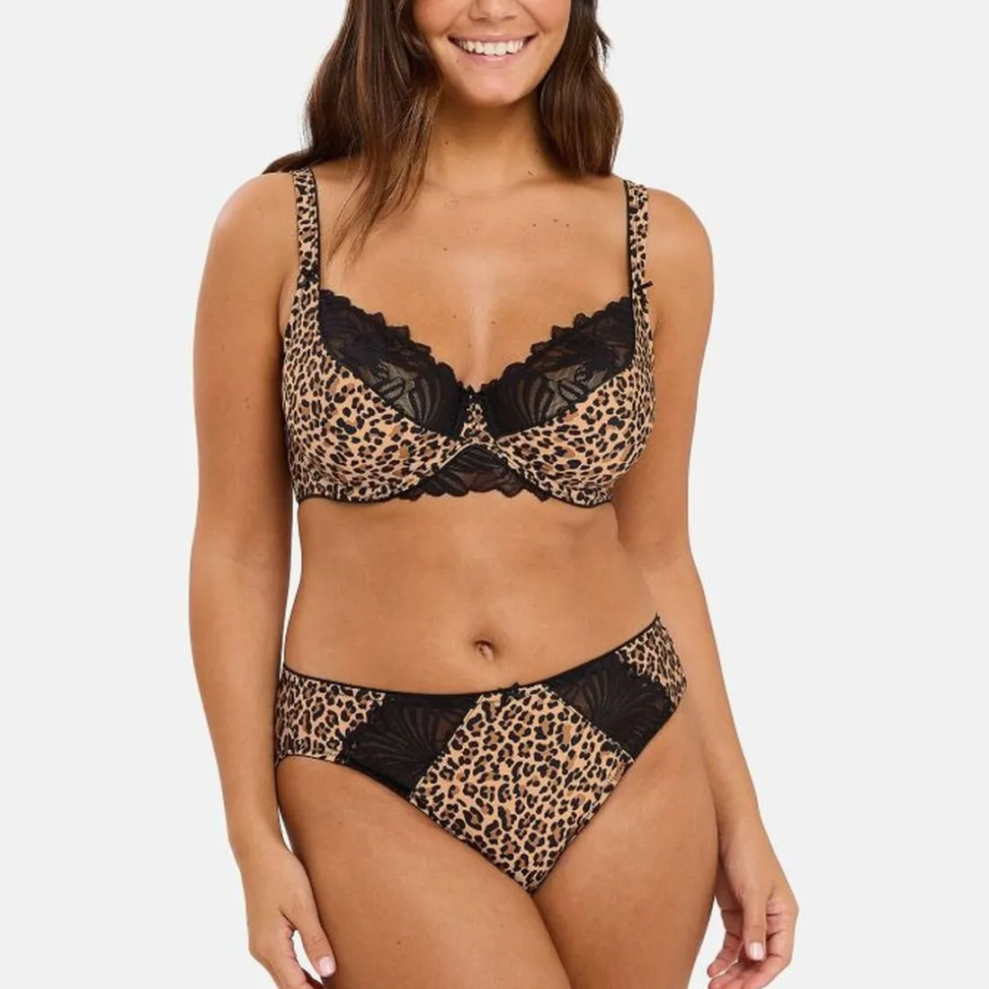 Slip Lya Imprimé Léopard Mocha - Marron