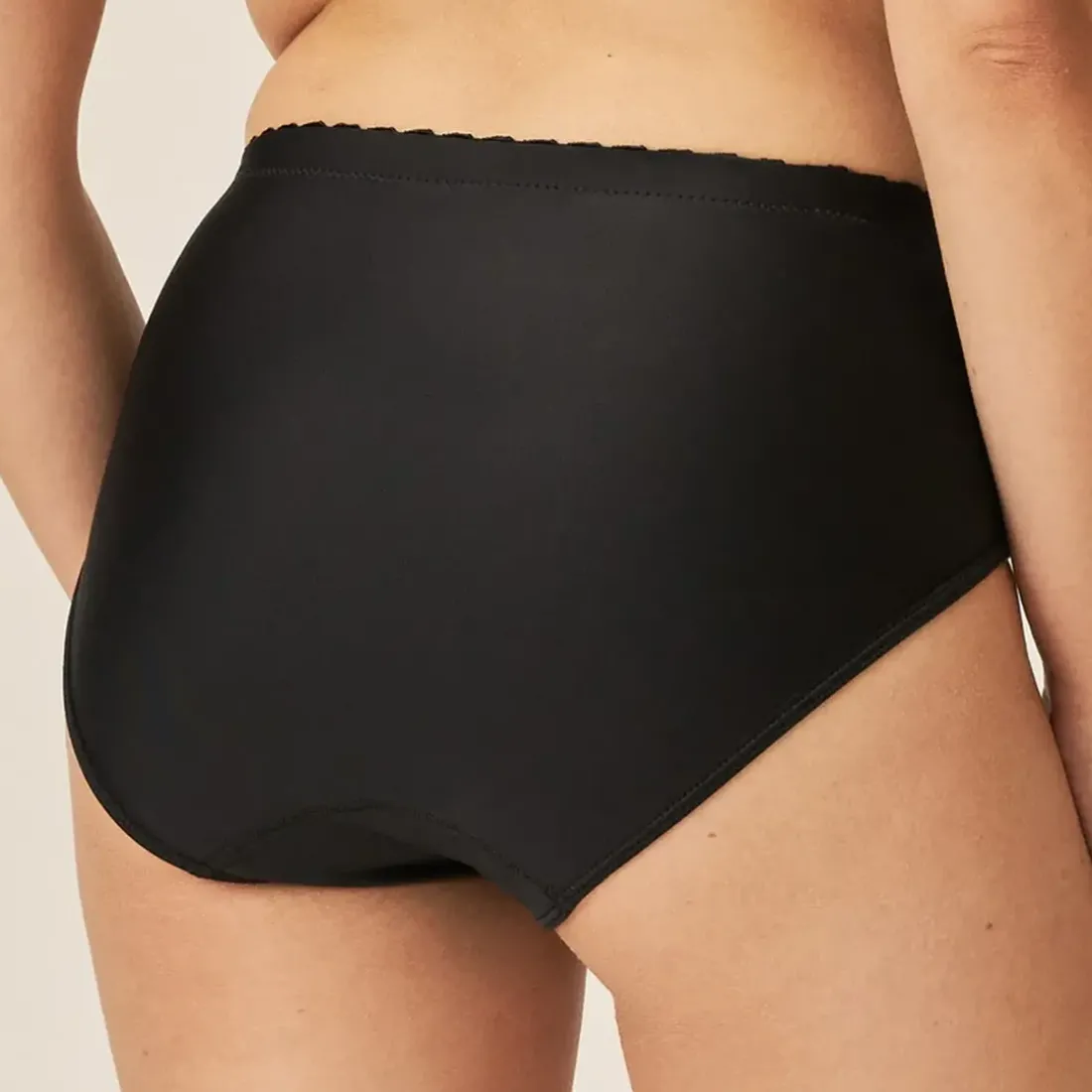 Slip minimiseur à motif floral - Noir