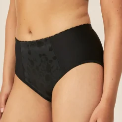 Slip minimiseur à motif floral - Noir