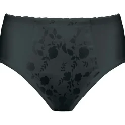 Slip minimiseur à motif floral - Noir