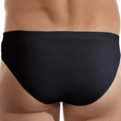 Slip noir Ceinture élastiqué en coton