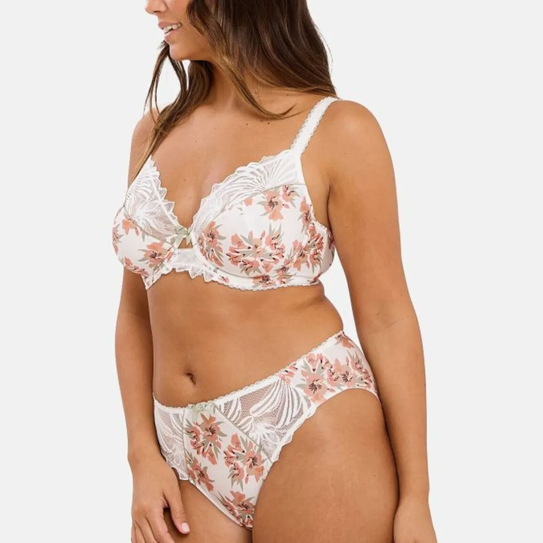 Slip Oriane Bouquets Blanc & Vert