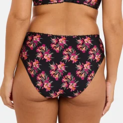 Slip Oriane Bouquets Noir & Rose