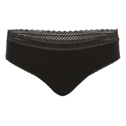 Slip pour les règles femme noir en coton