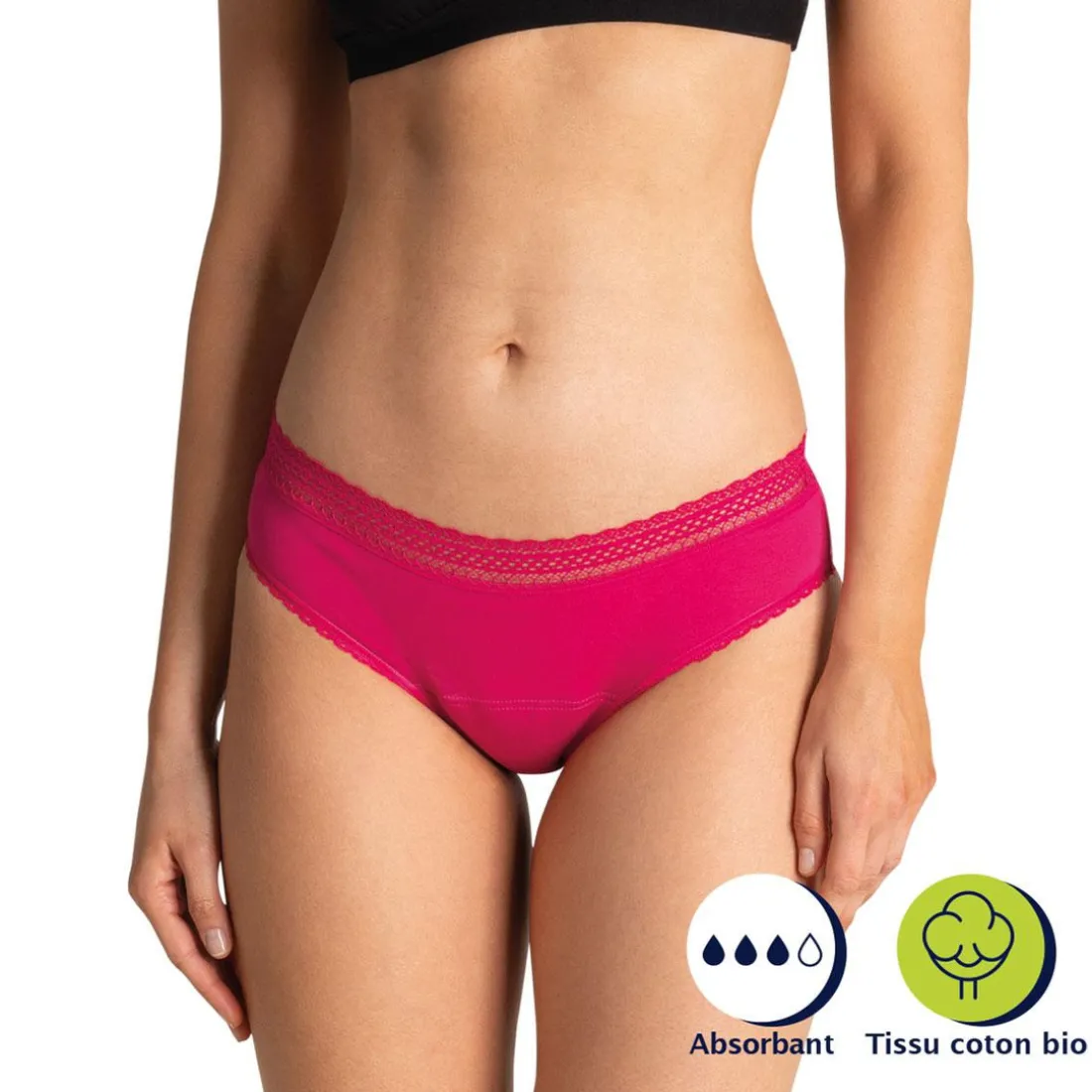 Slip pour les règles Secret by en coton