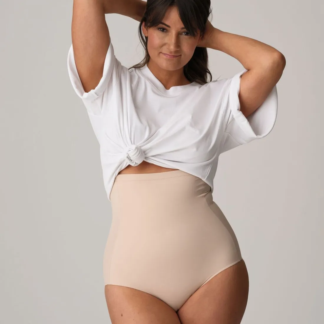 Slip taille haute gainant cappuccino