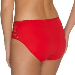 Slip taille haute rouge