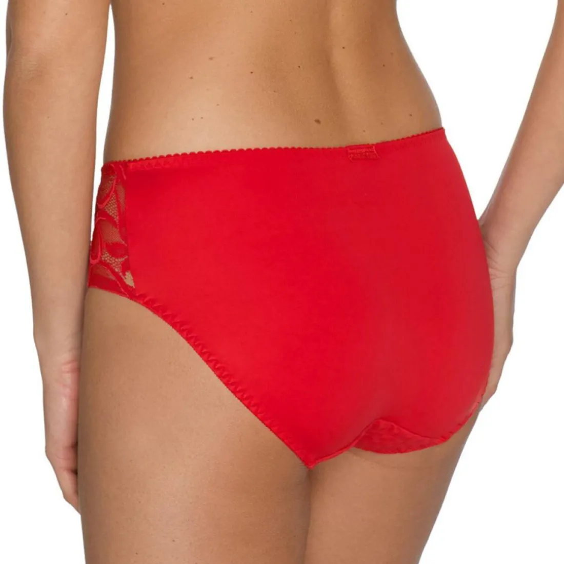 Slip taille haute rouge