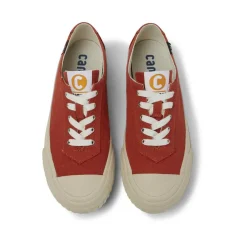 Sneakers femme CAMALEON rouge en coton