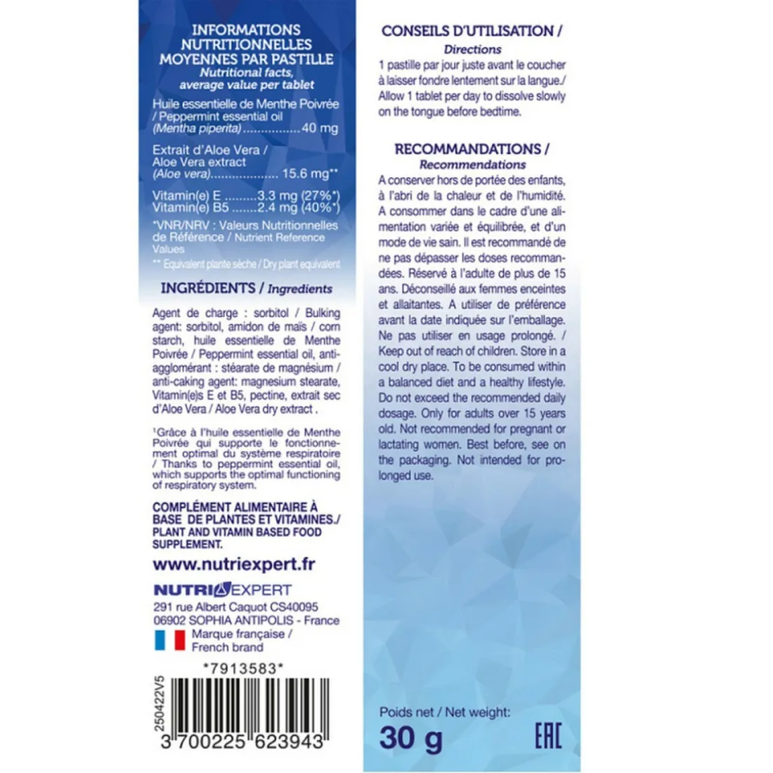 Soluronfl' Pastille Anti-Ronflements