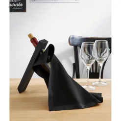SOMMELIER NOIR ET SERVIETTE ANTI GOUTTE 35x35