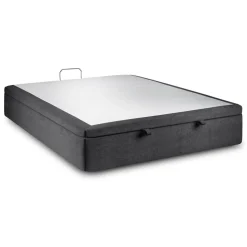 Sommier Coffre Tissu Noir polyester