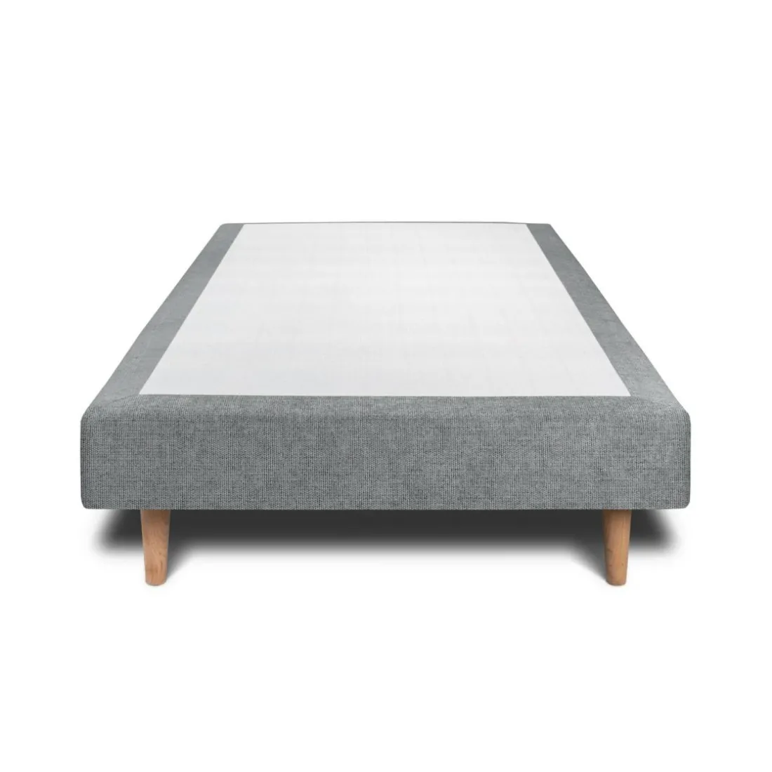 Sommier Tapissier Tissu Gris anthracite H35cm